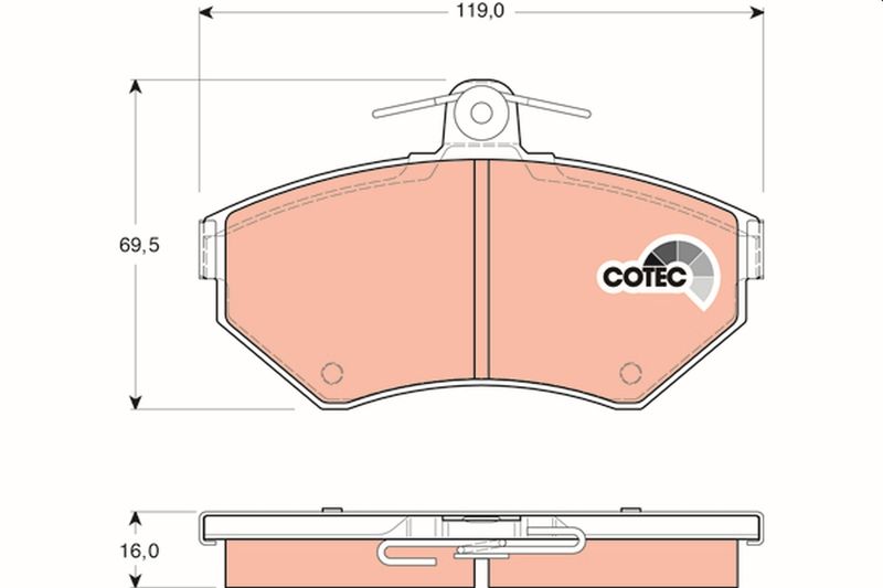 Brake Pad Set, disc brake TRW GDB1437