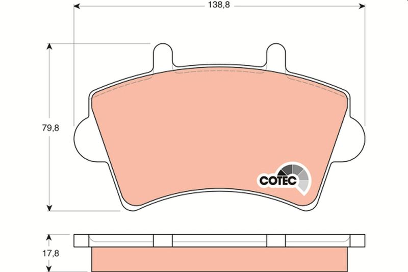 Brake Pad Set, disc brake TRW GDB1442