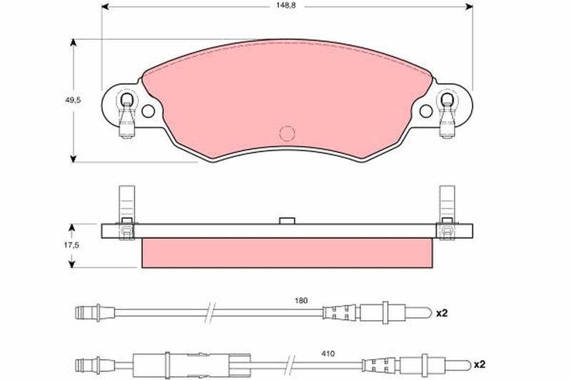 Brake Pad Set, disc brake TRW GDB1447