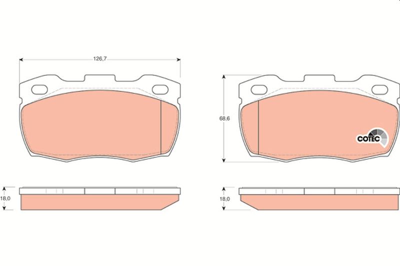 Brake Pad Set, disc brake TRW GDB1452