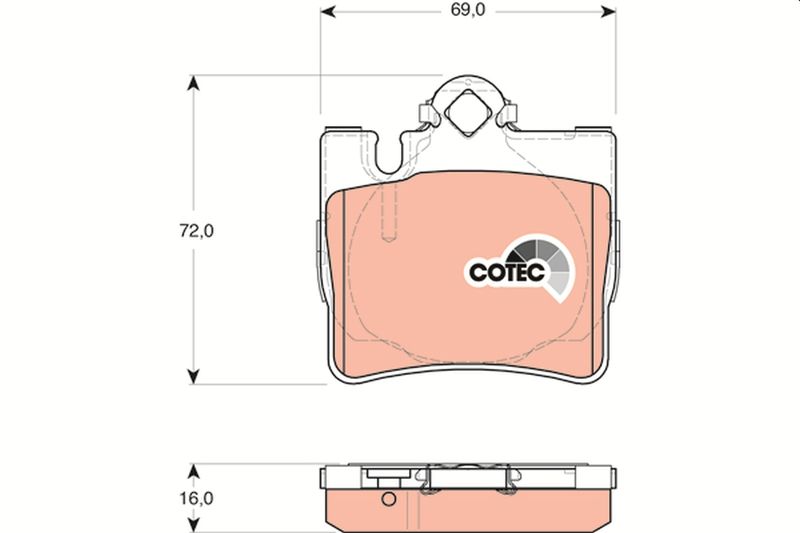 Brake Pad Set, disc brake TRW GDB1455