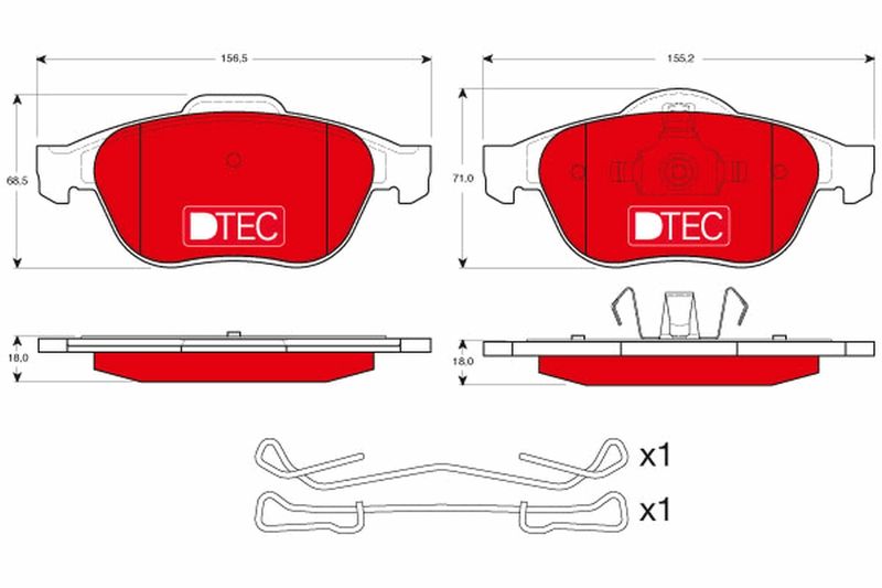 Brake Pad Set, disc brake TRW GDB1468DTE