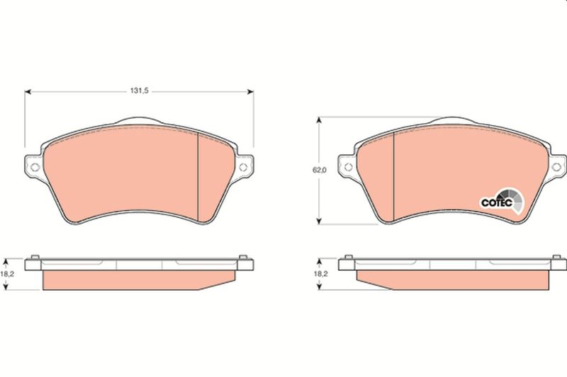 Brake Pad Set, disc brake TRW GDB1473