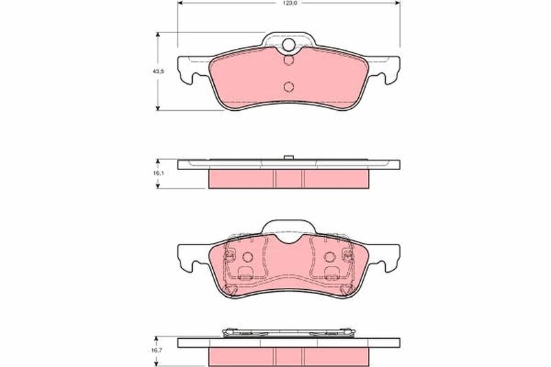 Brake Pad Set, disc brake TRW GDB1477