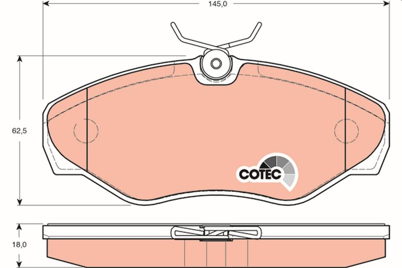 Brake Pad Set, disc brake TRW GDB1478