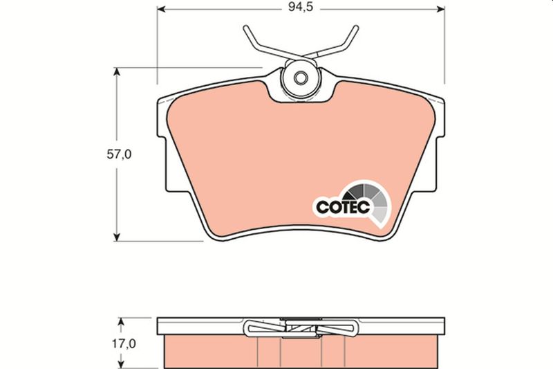 Brake Pad Set, disc brake TRW GDB1479