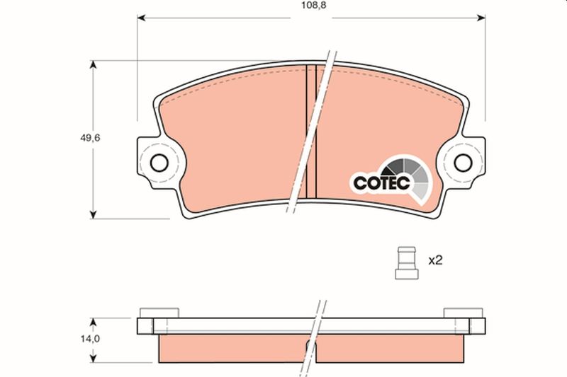 Brake Pad Set, disc brake TRW GDB148