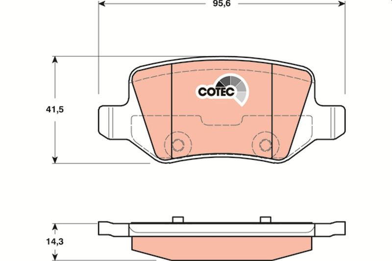 Brake Pad Set, disc brake TRW GDB1481