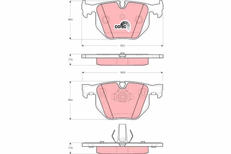 Brake Pad Set, disc brake TRW GDB1499