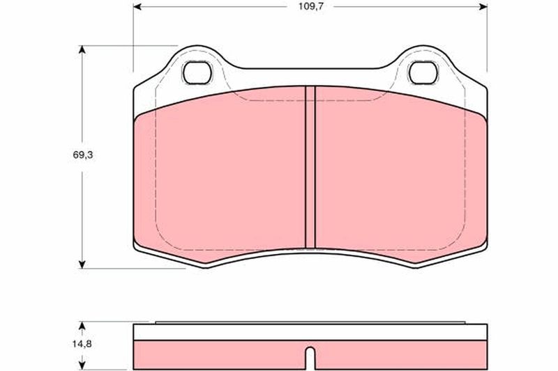 Brake Pad Set, disc brake TRW GDB1513