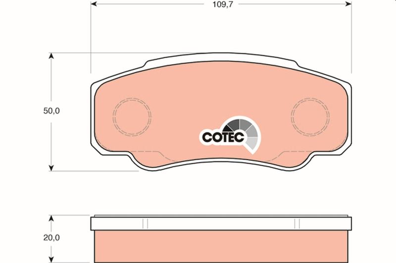 Brake Pad Set, disc brake TRW GDB1521