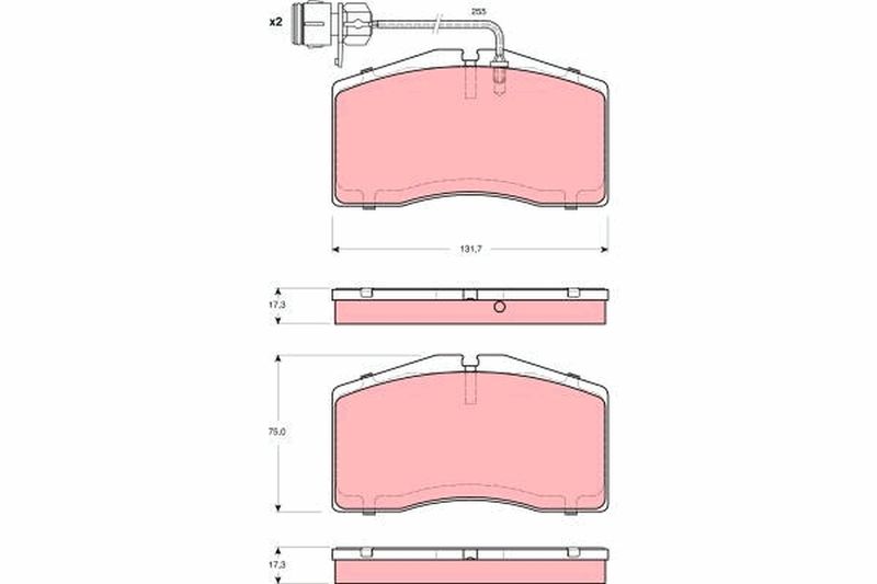 Brake Pad Set, disc brake TRW GDB1523