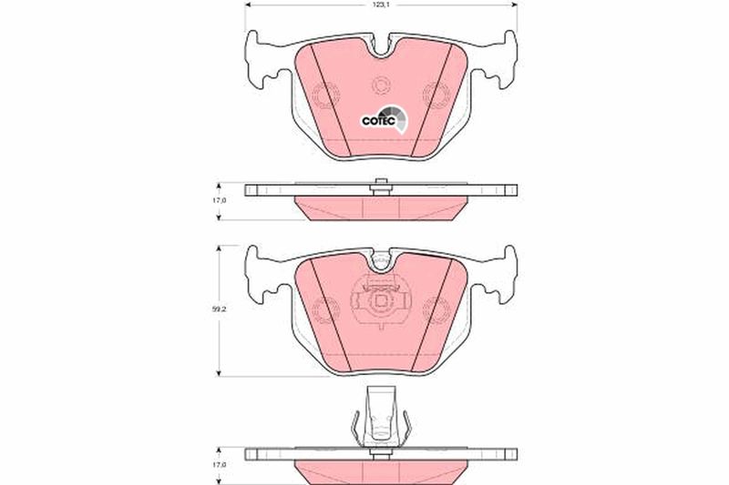 Brake Pad Set, disc brake TRW GDB1527