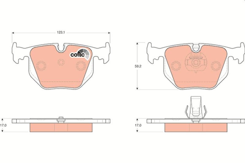 Brake Pad Set, disc brake TRW GDB1530