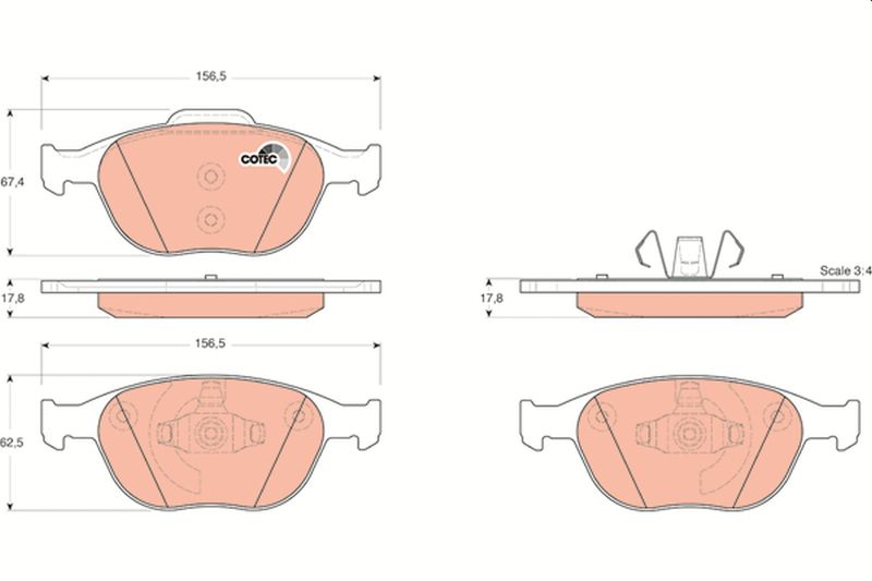 Brake Pad Set, disc brake TRW GDB1532