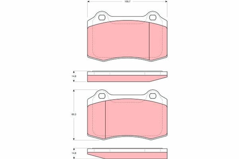 Brake Pad Set, disc brake TRW GDB1537