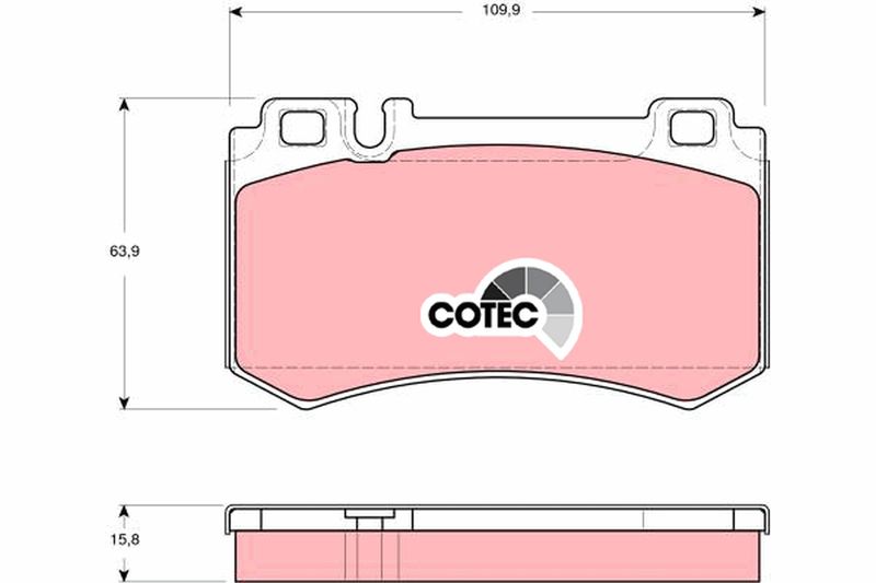 Brake Pad Set, disc brake TRW GDB1544