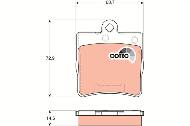 Brake Pad Set, disc brake TRW GDB1545