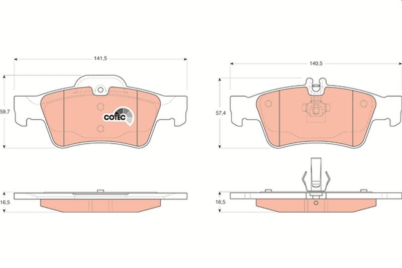 Brake Pad Set, disc brake TRW GDB1546