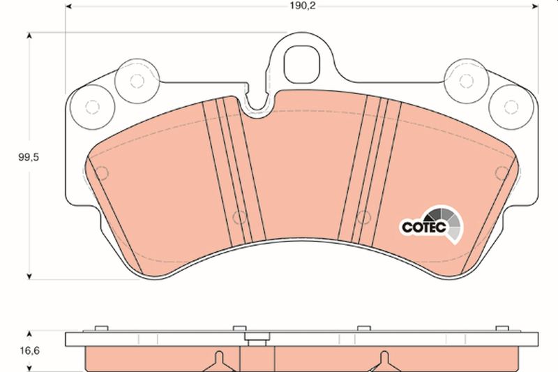 Brake Pad Set, disc brake TRW GDB1547