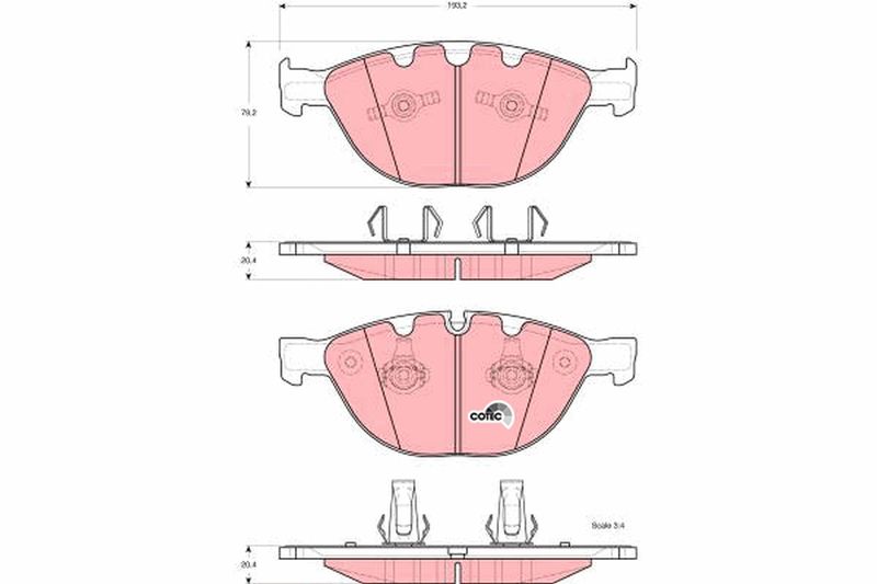 Brake Pad Set, disc brake TRW GDB1558