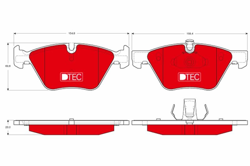 Brake Pad Set, disc brake TRW GDB1559DTE