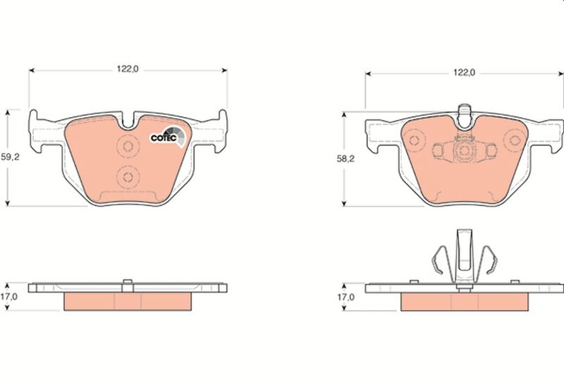 Brake Pad Set, disc brake TRW GDB1560