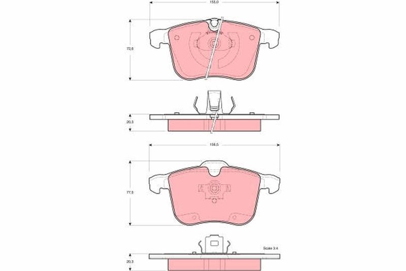 Brake Pad Set, disc brake TRW GDB1567