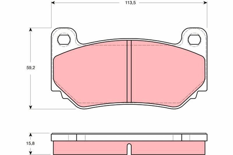 Brake Pad Set, disc brake TRW GDB1568