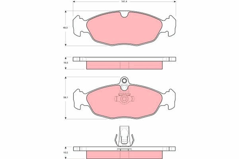 Brake Pad Set, disc brake TRW GDB1569