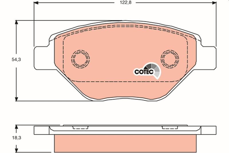 Brake Pad Set, disc brake TRW GDB1571