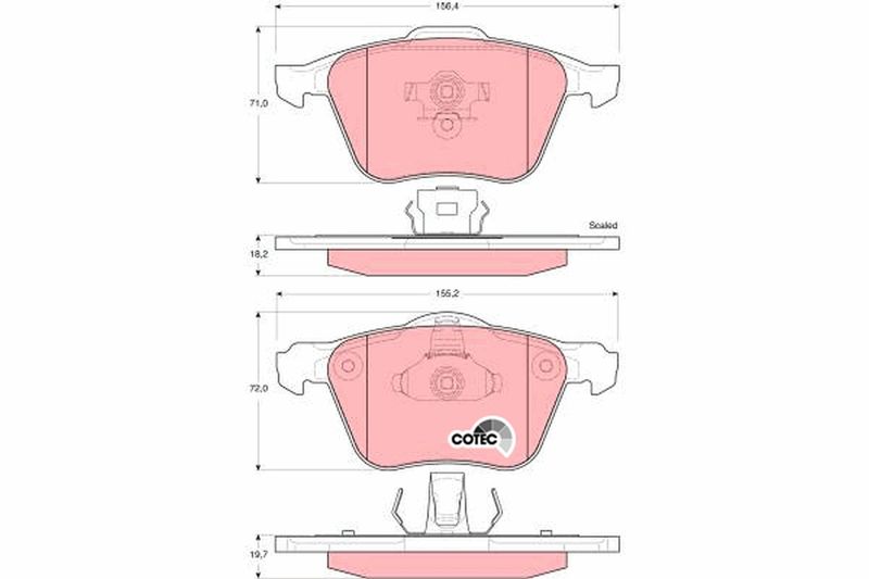 Brake Pad Set, disc brake TRW GDB1576