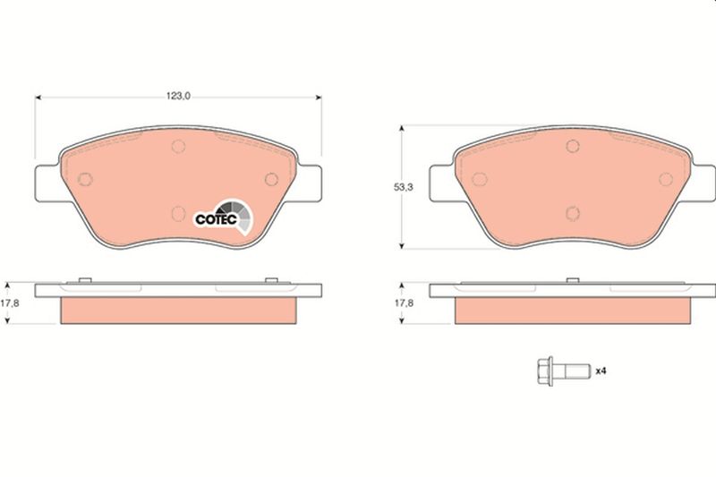 Brake Pad Set, disc brake TRW GDB1579