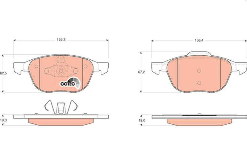 Brake Pad Set, disc brake TRW GDB1583