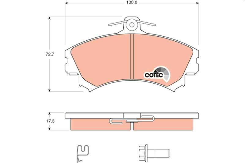Brake Pad Set, disc brake TRW GDB1584