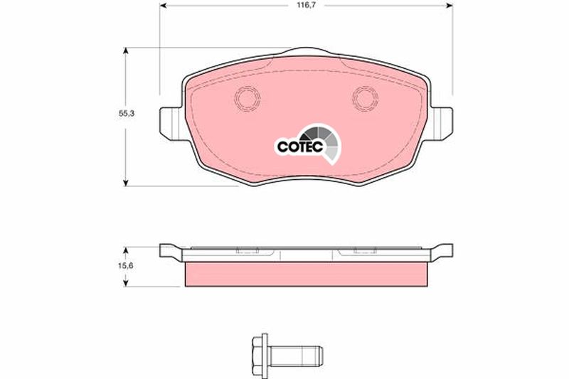 Brake Pad Set, disc brake TRW GDB1593