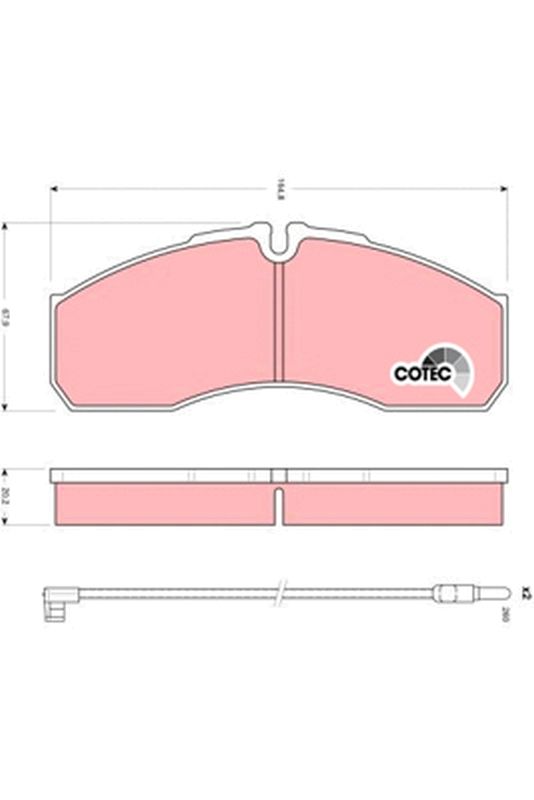 Brake Pad Set, disc brake TRW GDB1610