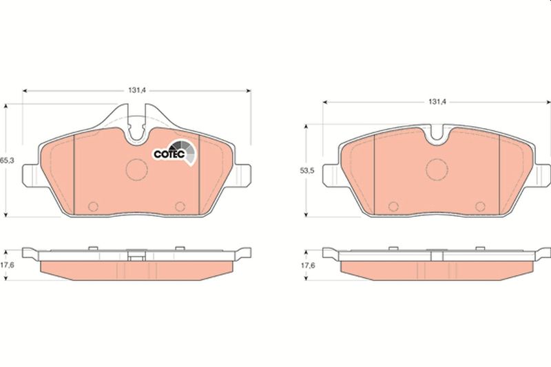 Brake Pad Set, disc brake TRW GDB1611