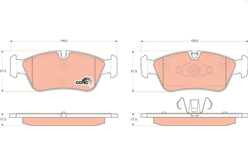 Brake Pad Set, disc brake TRW GDB1625