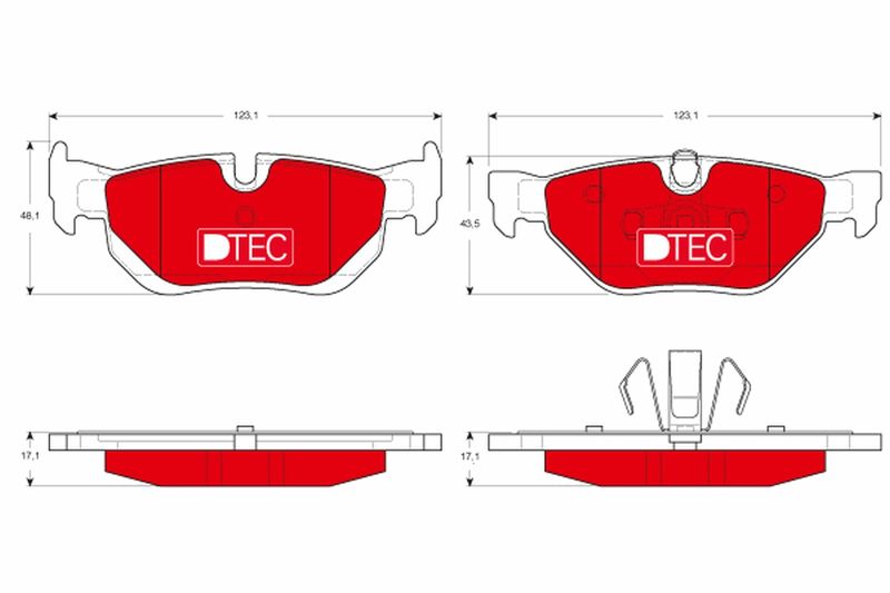 Brake Pad Set, disc brake TRW GDB1626DTE