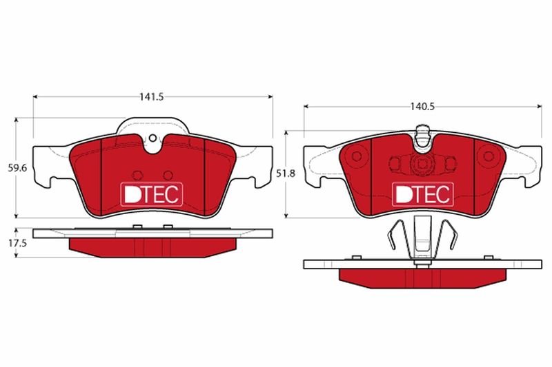 Brake Pad Set, disc brake TRW GDB1643DTE