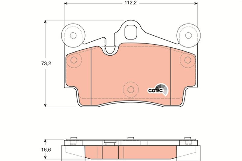 Brake Pad Set, disc brake TRW GDB1653