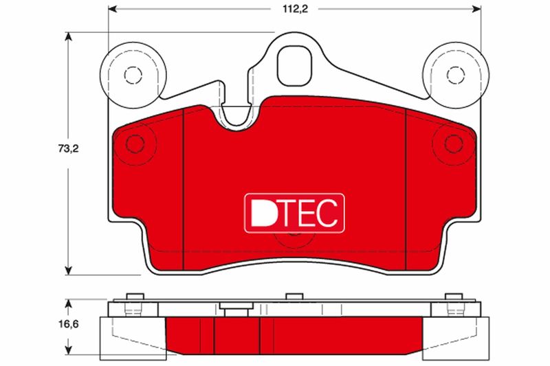 Комплект гальмівних накладок, дискове гальмо TRW GDB1653DTE