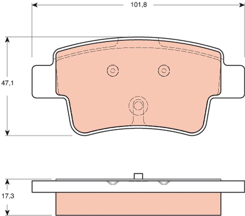 Brake Pad Set, disc brake TRW GDB1656