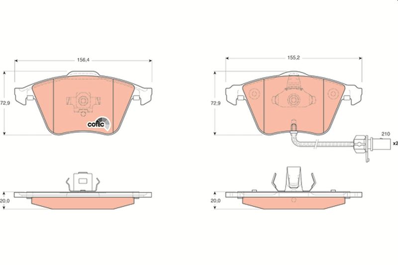 Brake Pad Set, disc brake TRW GDB1659