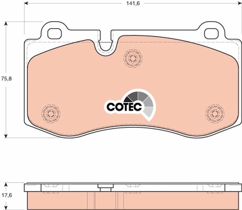 Brake Pad Set, disc brake TRW GDB1667