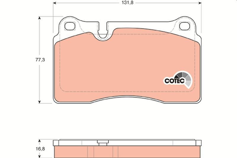 Brake Pad Set, disc brake TRW GDB1670