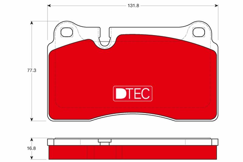 Комплект гальмівних накладок, дискове гальмо TRW GDB1670DTE