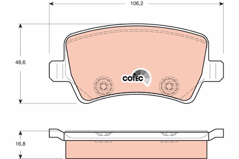 Brake Pad Set, disc brake TRW GDB1685