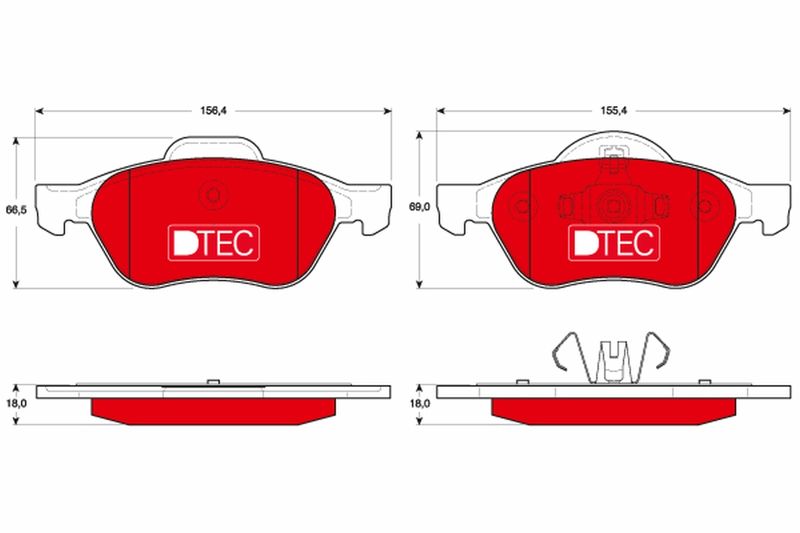 Brake Pad Set, disc brake TRW GDB1687DTE